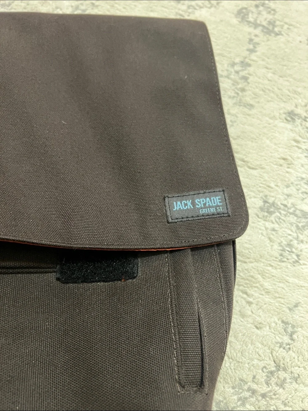 Jack Spade Dark Brown Messenger Bag with Black Strap